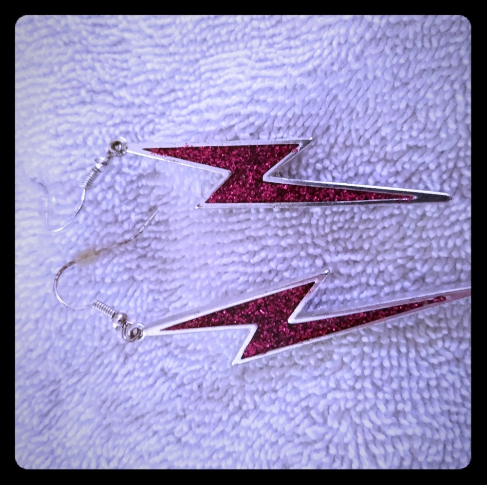 Lightning bolt earrings